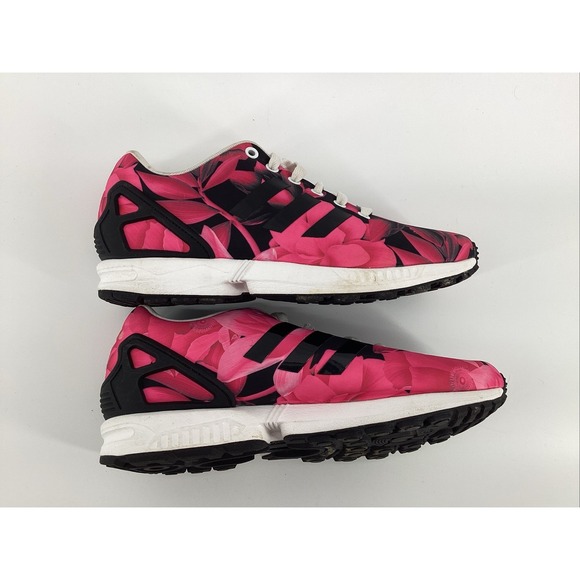 Adidas ZX Flux Torsion Sneakers Athletic Shoes Womens Sz 9 Pink Black Lace Up - Picture 5 of 8